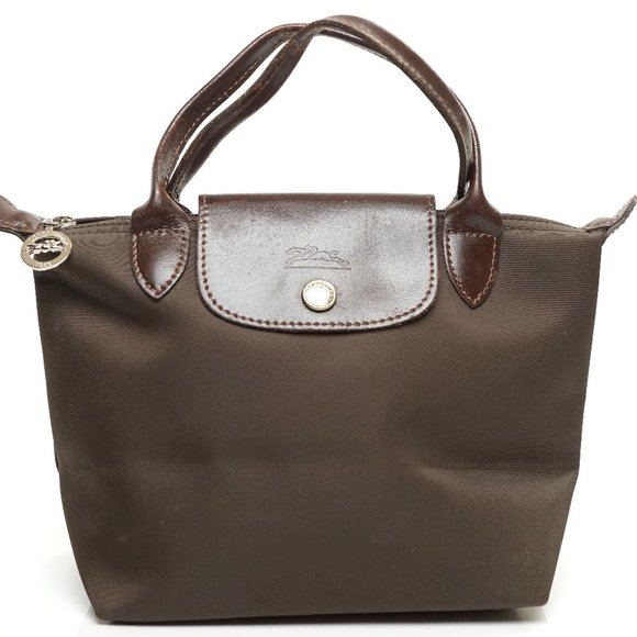 Long Champ Handbags - Auth Long Champ Hand Bag Brown Nylon #7064L44